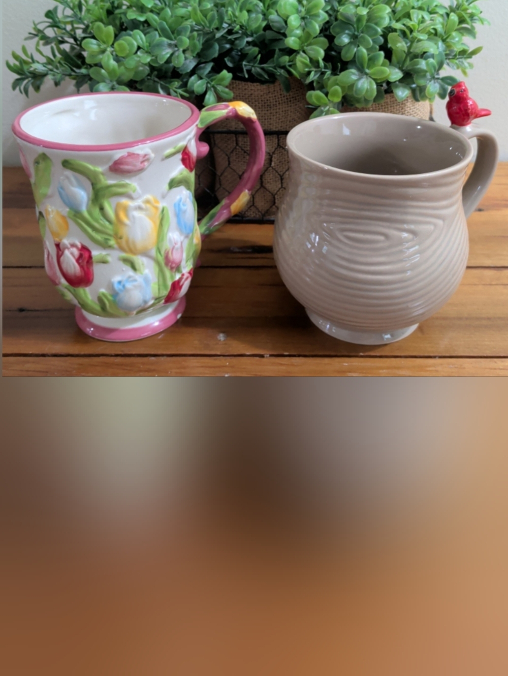 Temptations Coffee Mug Bundle Figural Floral & Woodland